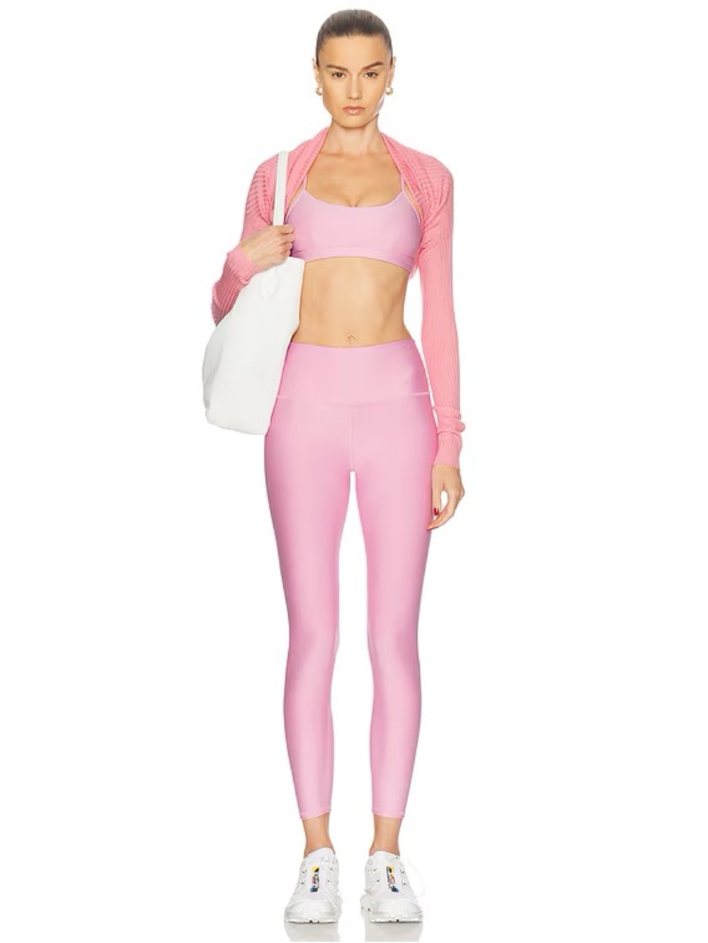 ALO Yoga Airlift Intrigue Bra and 7/8 Legging in Sweet Pink Size XS